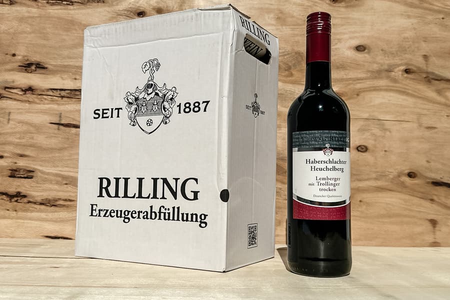 24 Flaschen Rotwein Rilling Haberschlachter Heuchelberg 2019er